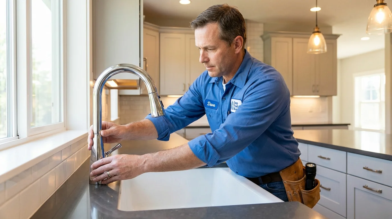 Kitchen faucet installation by Johns Plumbing LLC in Saint Ansgar